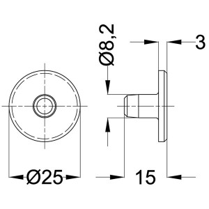 Round counter plate 205188 dimensions