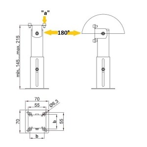 Spacer bracket for magnets - dimensions
