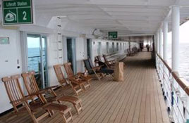 Automatic sliding doors on cruise ship